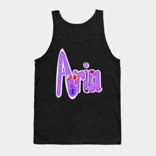 Aria popular girls first name. Personalized personalised customised name Aria Tank Top